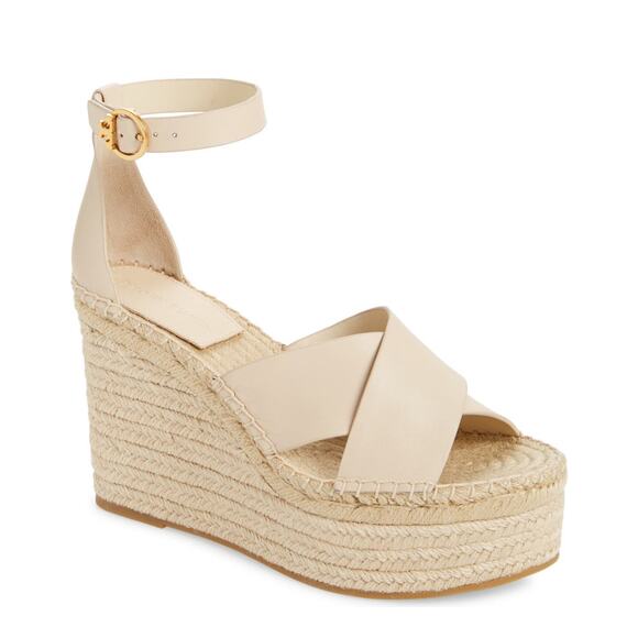 Tory Burch Tan Selby Espadrille Wedge Sandal size 11 - Picture 3 of 13